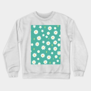 Daisy Flower, Flower Pattern Crewneck Sweatshirt